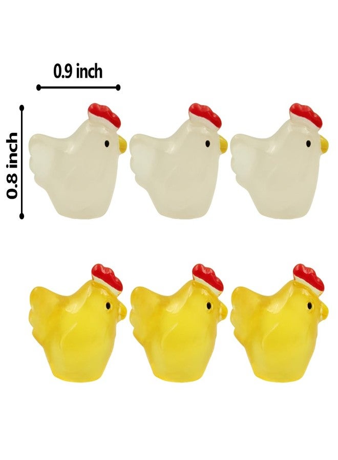 Wallertree Cute Chicken Hinge Head Home Decoration - Luminous Animal Heads Decorative Topper Set of 6 - Magnetic Toppers - Image 4